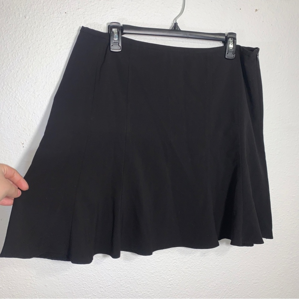 Sandro Petites Flare Black Grunge Goth Balletcore Preppy Mini Skirt Women’s 14 P